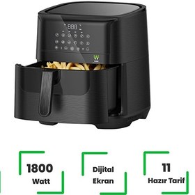 Resim Wiami Airfryer 7 L Buharlı Hava Fritözü Wiami