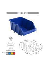 Resim Sembol Plastik Gri Avadanlık Kutuları Kpa35 