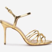 Resim Valmenti Kadın Hakiki Deri Topuklu Ayakkabı 1150 1959011 Bn Ayk Y25 Met Bala Ouro Gold Altın 