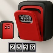 Resim Kırmızı Şifreli Anahtar ve Eşya Saklama Güvenlik Kasası 