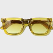 Resim YUGEN I Eyewear Solar Flare – Mustard Şeffaf Kalın Çerçeve / Sarı Degrade Lens Gözlük 