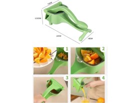 Resim Manuel Plastik Meyve Portakal Karpuz Limon Sıkacağı Kollu Sebze Suyu Sıkma Limonata Aparatı Aleti 