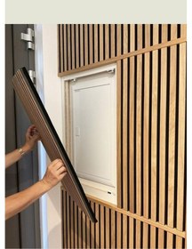 Resim Atlantik Çam 40x40cm Yeni Nesil Akustik Ahşap Duvar Paneli 