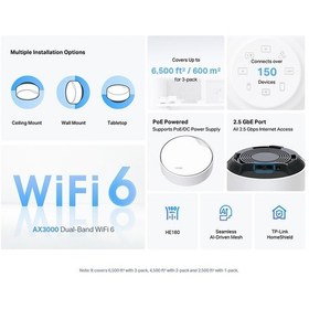 Resim Tp-lınk Deco X50-poe Wıfı6 Ax3000 Mesh Router 3lü Set 