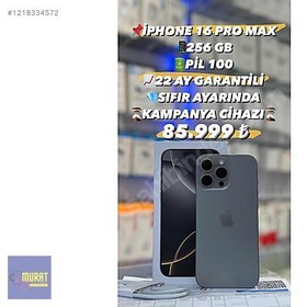 Resim Apple iPhone 16 Pro Max İkinci El TR | 256 GB | Çöl Titanyum 