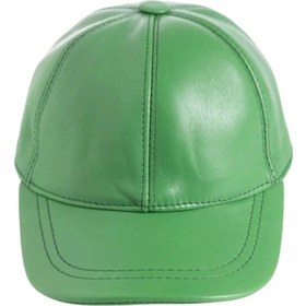 Resim Unisex %100 Deri Arkadan Ayarlanabilir Baseball Kep Şapka Yeşil 