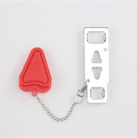 Resim Dianziye Evcil Taşınabilir Kapı Kilidi - Anti-hırsızlık, Engelleyici Çift Fonksiyonlu, Delme Yok, Kompakt Kırmızı Kapı Kilit Aleti 