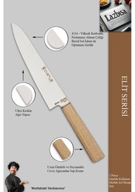 Resim Elite Serisi Mutfak Bıçak Seti 2 Li Et Sebze Şef Bıçak Mft-42346 Ceviz 