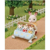 Resim Sylvanian Families Üçüz Bebek Arabası 5533 