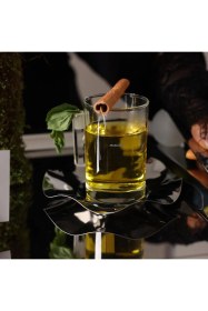 Resim Nane Desenli 18 Parça 6 Kişilik Çay Seti - Cam Kahve Yanı Sunumlu Takım Şeffaf 