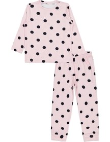 Resim Civil Girls Puanlı 6-9 Yaş Pijama Takımı - Pudra - Pudra / 6-7 Yaş 