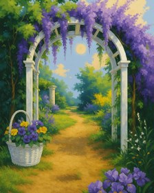 Resim Sayılarla Boyama Seti - Büyülü Bahçe - 80x100 