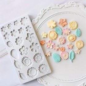 Resim Çikolata için Rose, Yaprak, Güneş Çiçeği, Papatya Çiçeği Tasarımları | Çok Yönlü DIY Pişirme ve Şekerleme | Tatil ve El Sanatları için Lateksiz, Kolay Temizlenebilir Mutfak Aracı, Silikon Pişirme Kalıpları 