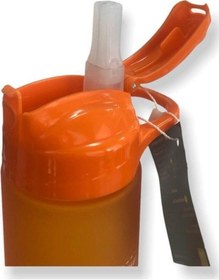 Resim 600ml Unbeaten Tritan Pipetli Matara - Turuncu Beyaz Plastik Diğer 