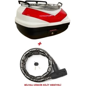 Resim WG50 Sırt Dayamalı Premium Metal Bagajlı Çanta (Beyaz) + Bilyalı Kilit (25X1000 Mm) Hediyeli 