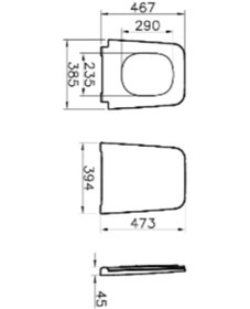 Resim Vitra Equal Klozet Kapağı 119-003-009 Slim - Duroplast - Üstten Sıkmalı - Yavaş Kapanır - Metal Menteşeli - Beyaz 
