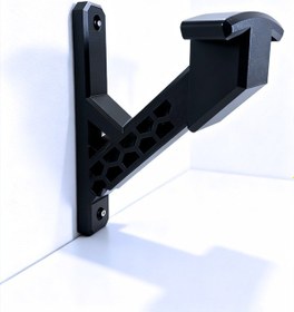 Resim Premium Duvar Tipi Kask Tutucu 3d Baskı Güçlendirilmiş Motosiklet Askısı - Vida + Dübel Dahil Siyah 