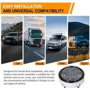 Resim Bosphorusboutique02 Çok Fonksiyonlu Otomotiv Göstergesi: Yakıt, Yağ Basınç, Su Sıcaklık, Voltaj 12v Uyarı İle 