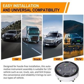 Resim Bosphorusboutique02 Çok Fonksiyonlu Otomotiv Göstergesi: Yakıt, Yağ Basınç, Su Sıcaklık, Voltaj 12v Uyarı İle 