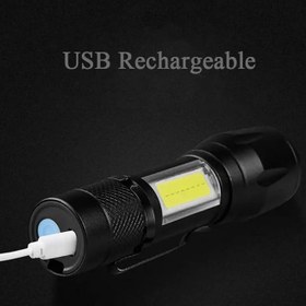 Resim Jouis El Feneri Led USB ŞARJLI-Metal Ultra Güçlü Parlak Zoom Mini Boy El Feneri [Enerji Sınıfı A++]Ortam Lambası Deprem,Polis,Jandarma,Zabıta,Bekçi Feneri 
