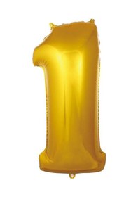 Resim 34" Folyo Rakam 76cm "1" Gold / Altın 