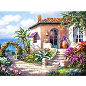 Resim Elmas Boyama Manzara Elmas Nakış Kiti Nakış Seti Elmas Nakış Rhinestones Boyama 50 60cm 