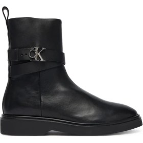 Resim Calvin Klein Metal Logolu Bilek Boy Kadın Siyah Bot HW0HW02663-BEH 