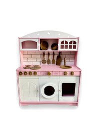 Resim Eğlenceli Ahşap Çocuk Oyuncak Mutfak Seti 