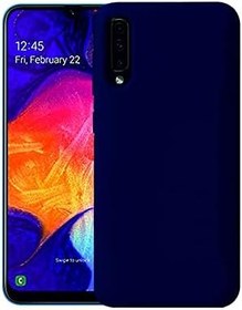 Resim Samsung Galaxy A70 İle Uyumlu Kılıf Kamera Korumalı Silikon Rubber Arka Kapak Lacivert 