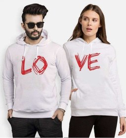 Resim Tshirthane Lo Ve Aşk Sevgili Kombinleri Kapüşonlu Kombini 