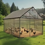 Resim 1 adet Ağır Hizmet Tipi Su Geçirmez Tavuk Kulübesi Kapağı ile Ayarlanabilir Lastik Bantlar ve Metal Delikli Çerçeveler - Yırtılmaya Karşı Dayanıklı Kolay Kurulumlu Dayanıklı Plastik Dış Mekan Kanatlı Hayvan Barınağı Aksesuarı için Arka Bahçe Sürüleri, Çiftlikler, Kent Tarımı, Tavuk Kulübesi Aksesuarları, Dış Mekan Kanatlı Hayvan Barınağı | Yırtılmaya Karşı Dayanıklı Kapağı | Ayarlanabilir Bantlar, Tavuk Kulübesi Aksesuarları 