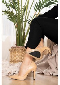 Resim Aycan Shoes Kadın Kaydırmaz Taban Yumusak Deri Topuklu Stiletto Alara 001 