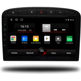 Resim Navmina Peugeot 308 Android Carplay Multimedya 2007-2013 4gb Ram + 32GB Hafıza + 4 Çekirdek 