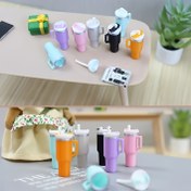 Resim 1 Adet 1:12 Ölçekli Bükülebilir Pipetli Termos Bardak - Isıya Dayanıklı Plastik Bebek Evi Mutfak Aksesuarları, Gerçekçi Minyatür İçecek Kapları (Turuncu, Açık Yeşil, Gri, Pembe, Mor, Siyah) - Doll Koleksiyoncuları ve Diorama Dekoru için, Miniatur Yemekler, Dekoratif Küçük Bardaklar, Sağlam Plastik Kaplar, Kolleksiyonluk Minyatürler, El Sanatları Tutkunları 