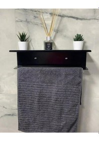 Resim Aryamo Metal Raflı Modern Havluluk Siyah 