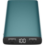 Resim 10000 Mah Powerbank Çift Usb 18w , Dijital Ekran, Qualcomm 3.0 Hızlı Şarj, Kısa Devre Koruması Mavi 