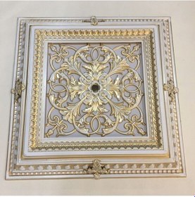 Resim Diecor Led Döşenebilir Saray Tavan Avize Göbeği Bronz 72 X 72 Model:xa283 