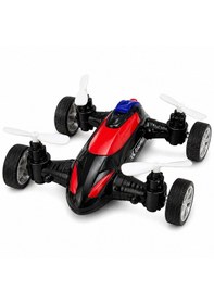 Resim Mini Drone Tasarımlı Oyuncak Araba 10x10 Cm, 4 Pervaneli Eğlenceli Araç 3+ Yaş Siyah 