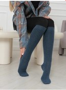 Resim Aleto Kadınlar İçin Çizme Boyu Mavi Tayt Çoraplar 237080696 Mavi 