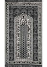 Resim My Evilla Seccade Hafif Katlanabilir Yıkanabilir Namazlık Şık Motifli Çeyizlik Ve Hediyelik Gri-siyah Siyah - Gri 