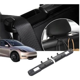 Resim Tesla Model Y / Model 3 Arka Koltuk Emniyet Kemeri Tutucusu Ve Asma Aparatı,2 Adet Set, Siyah Renk 