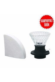 Resim Hype Store Cam Kahve Dripper Kahve Damlatıcı Demleme Aleti, 200 ml 