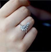 Resim Lilarote 0.13 Ct. Damla Taç Modern Tasarım Pırlanta Yüzük 