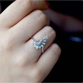 Resim Lilarote 0.13 Ct. Damla Taç Modern Tasarım Pırlanta Yüzük 