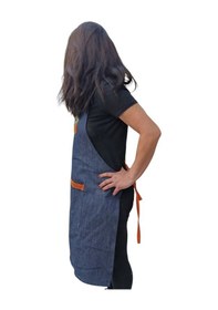 Resim Anneler Günü Kim İlkbahar Çiçekleri Nakışlı Keten, Chef Mutfak Önlüğü Çok Renkli 