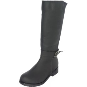 Resim Costo Shoes K1011-2 Siyah Yağlı Nubuk Streç Kadın Çizme Büyük Numara Geniş Rahat Kalıp 