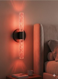Resim Bhbackhome Bubbleflux Large Şık Tasarım Modern Ledli Aplik 51 Cm Siyah Rgb Elektrikli Kumandalı Siyah 