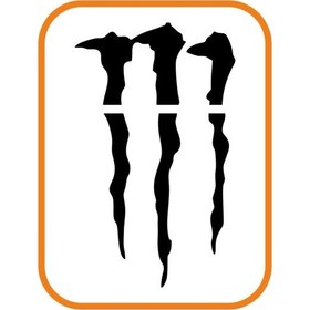 Resim Pençe Far Veya Cam Altı Büyük Oto Sticker 33x20 Cm Siyah 