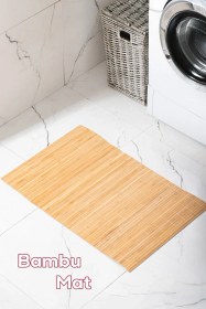 Resim Mucit Home Bambu Kaydırmaz Tabanlı Banyo Paspası/matı 70 45cm Ahşap 