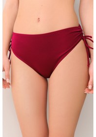 Resim Suwen Yanı Büzgülü Bikini Alt Sbn26820c020 Bordo 